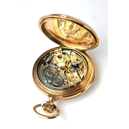 279A - AN EARLY 20TH CENTURY 14CT GOLD MINUTE REPEATER GENT’S FULL HUNTER POCKET WATCH
Having engine turned... 