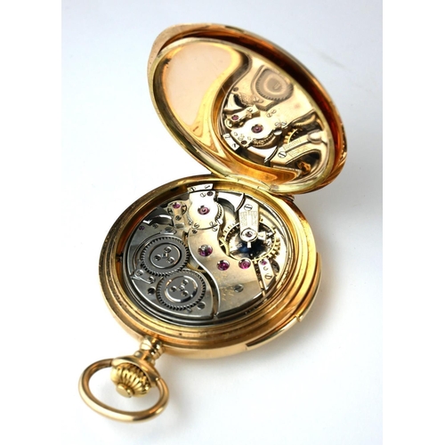 282A - BOREL FILS ET CIE, AN EARLY 20TH CENTURY 14CT GOLD MINUTE REPEATER GENT’S FULL HUNTER POCKET WATCH
H... 