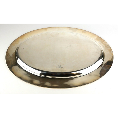 290 - TIFFANY AND CO., AN AMERICAN STERLING SILVER OVAL TRAY
Plain form marked to reverse 'Tiffany and Co.... 