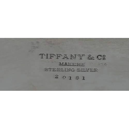 290 - TIFFANY AND CO., AN AMERICAN STERLING SILVER OVAL TRAY
Plain form marked to reverse 'Tiffany and Co.... 