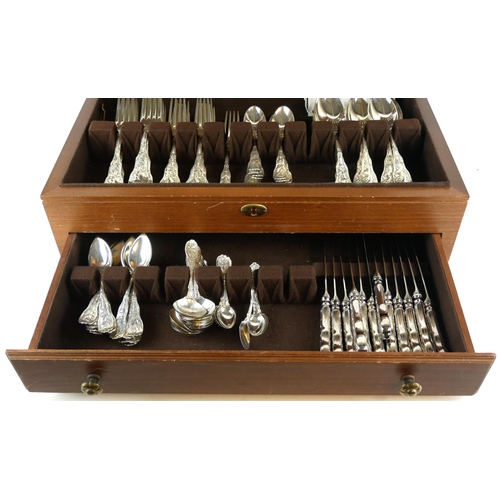 304 - GORHAM, AN EXTENSIVE STERLING SILVER 'MYTHOLOGIQUE' CANTEEN OF CUTLERY
Comprising eight large dinner... 