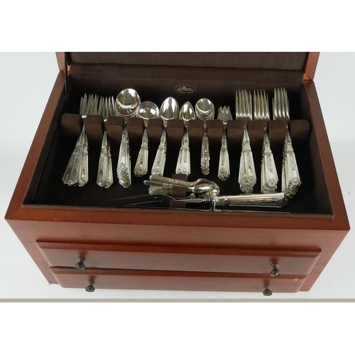 305 - GORHAM, AN EXTENSIVE STERLING SILVER ST. DUNSTAN CHASED CANTEEN OF CUTLERY
Comprising twelve large d... 