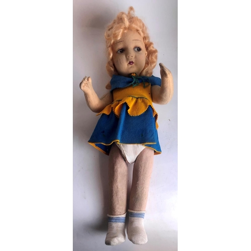 405a - A VINTAGE LENCI FELT DOLL.
(50cm)