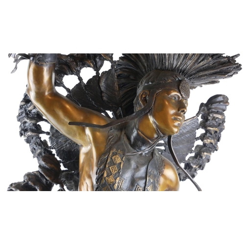 410 - STEVE STREADBEAK, AMERICAN, A LARGE 20TH CENTURY LIMITED EDITION BRONZE STATUE AC/29
Titled ‘Double ... 