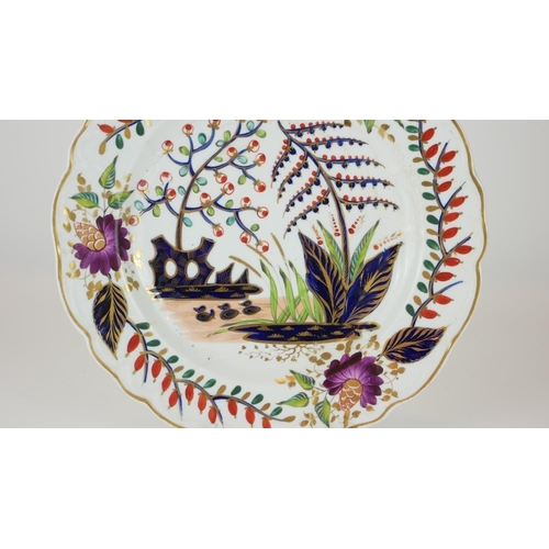 410A - AN EARLY 19TH CENTURY DERBY PORCELAIN CABINET PLATE
Hand painted floral decoration in Imari palette,... 