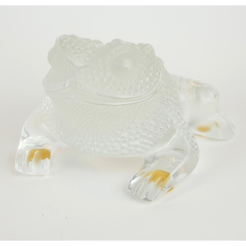 459A - LALIQUE, FRANCE, A FROSTED GLASS STATUE OF A TOED
Signed.
(8.5cm)

Condition: good throughout