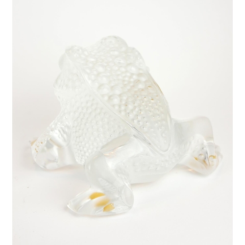 459A - LALIQUE, FRANCE, A FROSTED GLASS STATUE OF A TOED
Signed.
(8.5cm)

Condition: good throughout