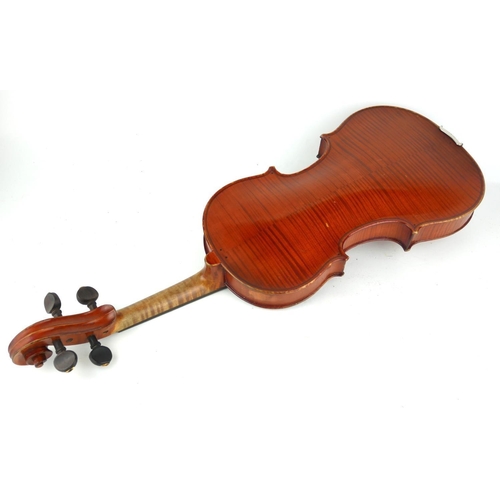 465 - A 19TH CENTURY FRENCH VIOLIN
In wooden case.