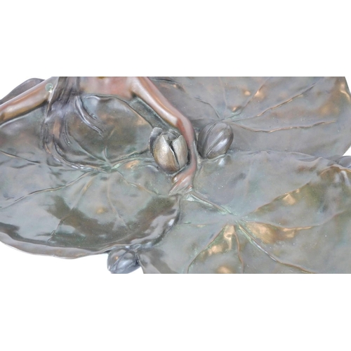 470A - FRANÇOIS-RAOUL LARCHE, 1860 - 1912, FRENCH, A HEAVY GREEN PATINATED BRONZE TRAY
Cast as an Art Nouve... 