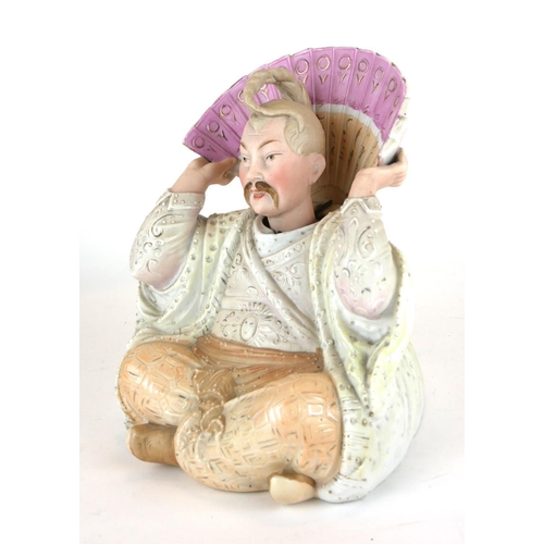 498A - A 19TH CENTURY FRENCH BISQUE STATUE, A NODDING MANDARIN. 
(17cm)

Condition: good throughout, no dam... 