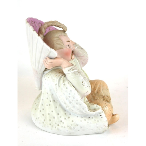 498A - A 19TH CENTURY FRENCH BISQUE STATUE, A NODDING MANDARIN. 
(17cm)

Condition: good throughout, no dam... 