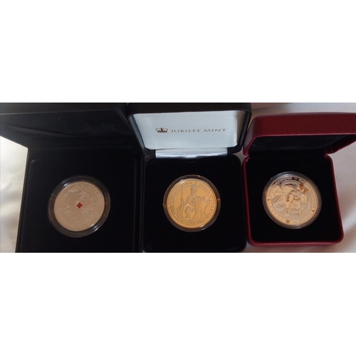 107 - THREE SILVER COMMEMORATIVE PROOF COINS
2020 150th Anniversary of British Red Cross Five pound coin, ... 