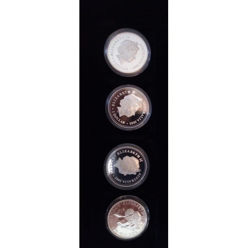 112 - A COLLECTION  OF SIXTEEN 1OZ SILVER COMMEMORATIVE PROOF COINS
Including 2002 Golden Jubilee with var... 
