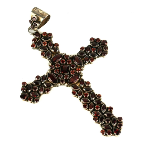 117A - A LARGE 19TH CENTURY CONTINENTAL WHITE METAL PECTORAL CROSS PENDANT
Having an arrangement of oval an... 