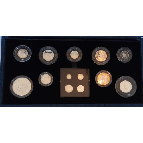 121 - A SILVER COMMEMORATIVE THIRTEEN COIN PROOF SET, THE QUEEN’S 80TH BIRTHDAY COLLECTION 
With maudy mon... 