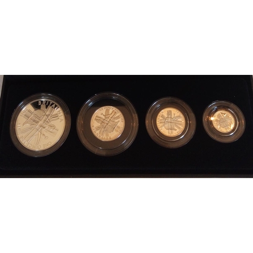 126 - A SILVER COMMEMORATIVE BRITANNIA FOUR COIN PROOF SET
Two pound coin, one pound coin, fifty pence and... 
