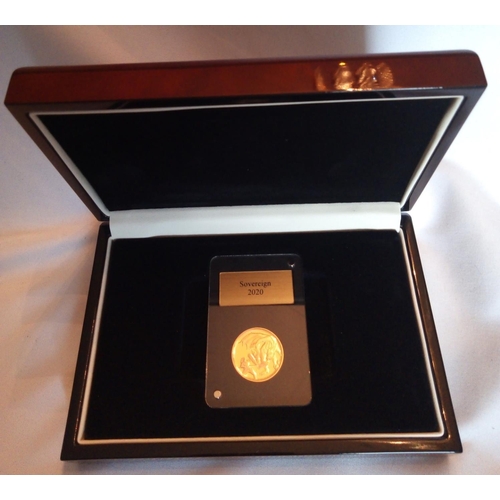 25 - A 22CT GOLD FULL SOVEREIGN 'THE DRAGON ATTACKS' PROOF COIN, DATED 2020
In a protective capsule and f... 