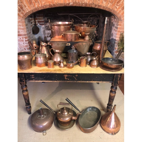 Shop the Vintage 19th Century Graduated Copper Pans on Stand at