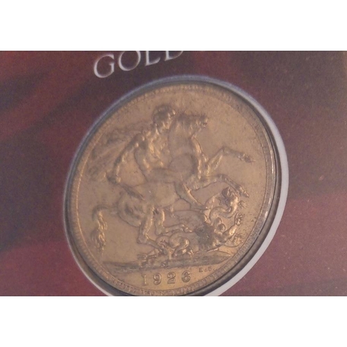 53 - A 22CT GOLD FULL SOVEREIGN COIN COVER, DATED 1926, HER MAJESTY QUEEN ELIZABETH II 80TH BIRTHDAY
In a... 