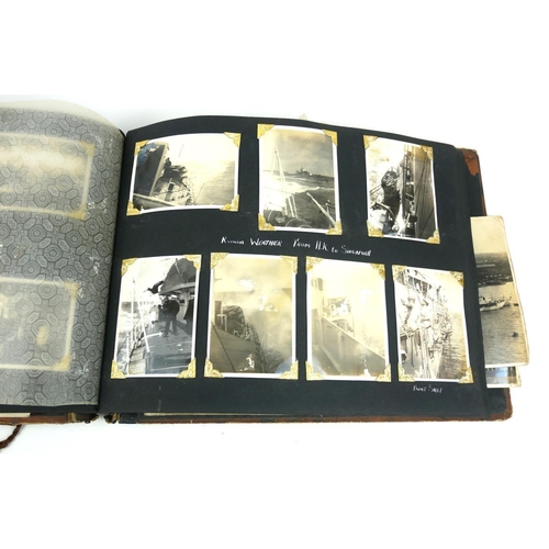 550 - H.M.S. DECOY, CHINA STATION, 1936 - 1939, A PHOTOGRAPH ALBUM 
Containing approximately 120 original ... 