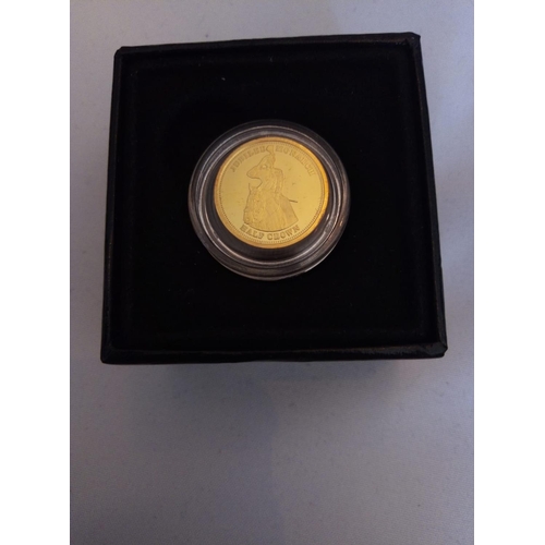 58 - A 9CT GOLD HALF CROWN PROOF COIN, DATED 2010, HER MAJESTY THE QUEEN ELIZABETH II, DIAMOND JUBILEE GO... 