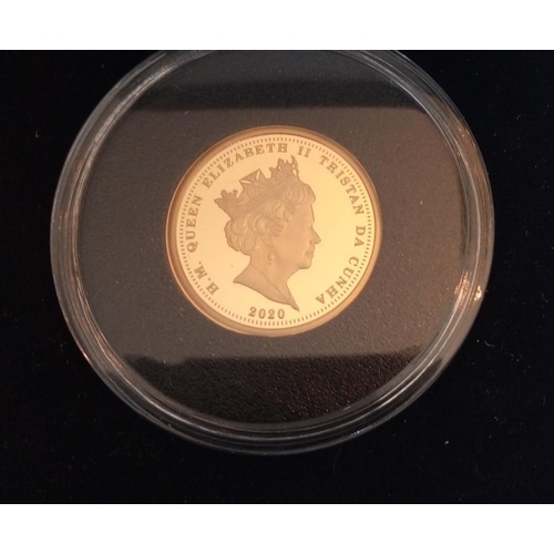 62 - A 22CT GOLD ONE POUND PROOF COIN, DATED 2020
The George and Dragon, in a protective capsule and fitt... 