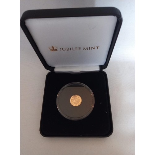 67 - A 22CT GOLD QUARTER SOVEREIGN PROOF COIN, DATED 2020
St. George and Dragon, in a protective capsule ... 