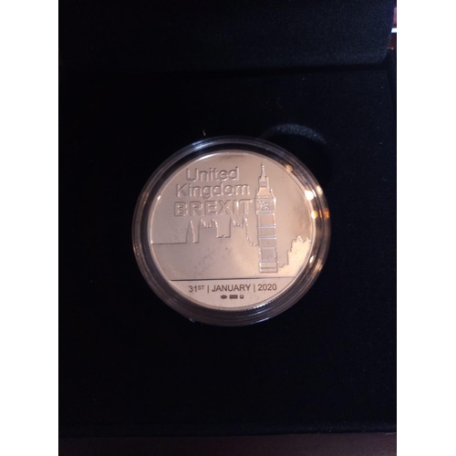 71 - A SILVER 1OZ BREXIT PROOF COIN, DATED 2020, HERALDIC SYMBOLS OF GREAT BRITAIN HOUSES OF PARLIAMENT 
... 