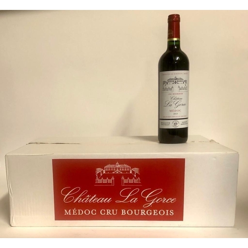 713 - CHÂTEAU LA GORCE MÉDOC CRU BOURGEOIS 2015, A CASE OF TWELVE 750ML BOTTLES.
