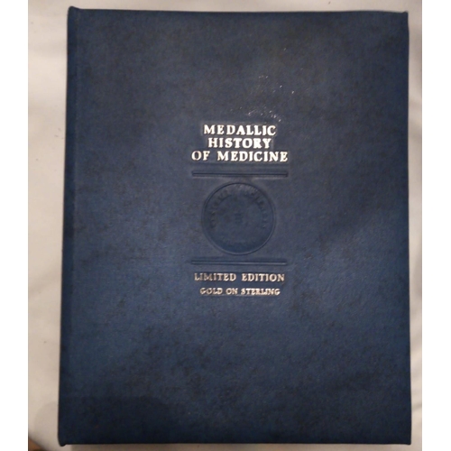 79 - A 24CT GOLD ON SILVER MEDALLIC HISTORY OF MEDICINE PROOF COIN SET
Complete sixty-six coins in leathe... 