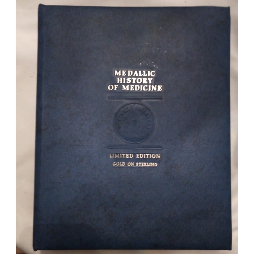 79 - A 24CT GOLD ON SILVER MEDALLIC HISTORY OF MEDICINE PROOF COIN SET
Complete sixty-six coins in leathe... 