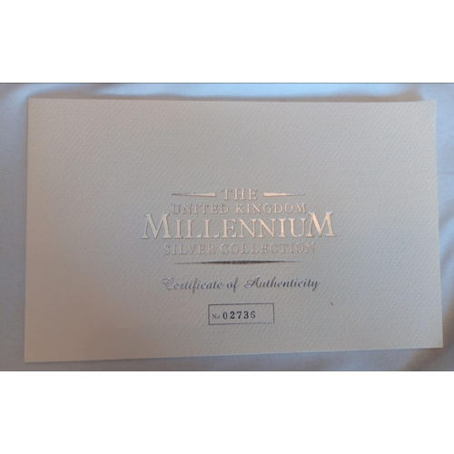 89 - A SILVER COMMEMORATIVE THIRTEEN COIN PROOF SET
The United Kingdom Millennium Silver Collection, with... 