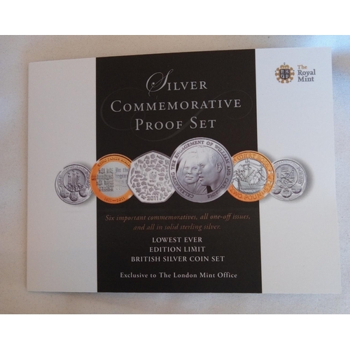 92 - A SILVER COMMEMORATIVE SIX COIN PROOF SET, DATED 2011 
William and Catherine Engagement, comprising ... 