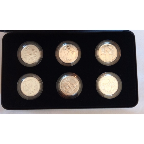 93 - A SILVER BRITANNIA SIX COIN PROOF SET, DATED 2007
Each coin half ounce, in a fitted box. 
(approx to... 