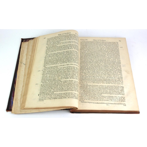 438 - HISTORICAL ANTIQUITIES, A 17TH CENTURY LEATHER BOUND BOOK
Titled 'Historical Antiquities in Two Book... 