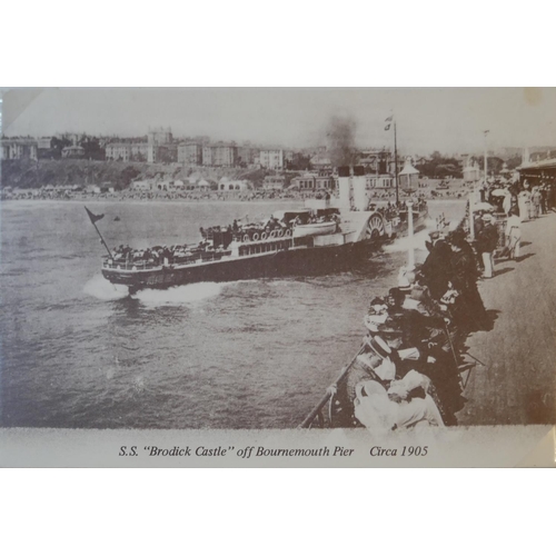 446 - AN ALBUM OF BLACK AND WHITE PHOTOGRAPHIC POSTCARDS OF STEAM SHIPS
Issued by Pamlin Prints, including... 