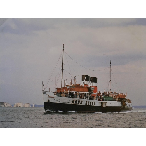 446 - AN ALBUM OF BLACK AND WHITE PHOTOGRAPHIC POSTCARDS OF STEAM SHIPS
Issued by Pamlin Prints, including... 