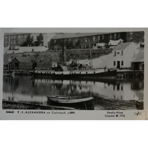 446 - AN ALBUM OF BLACK AND WHITE PHOTOGRAPHIC POSTCARDS OF STEAM SHIPS
Issued by Pamlin Prints, including... 