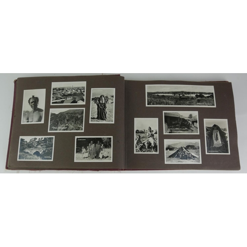 447 - AN ALBUM OF BLACK AND WHITE PHOTOGRAPHIC CARDS OF ETHIOPIA
Titled ‘Fondazione Dell Impero Anno 1x Ma... 