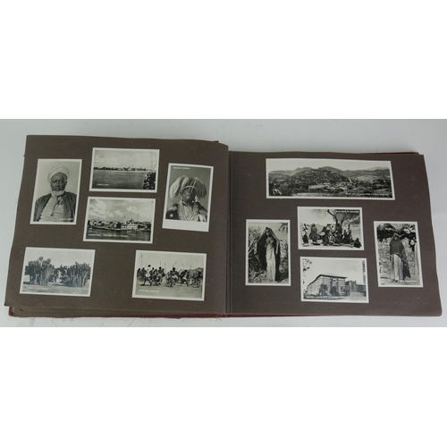 447 - AN ALBUM OF BLACK AND WHITE PHOTOGRAPHIC CARDS OF ETHIOPIA
Titled ‘Fondazione Dell Impero Anno 1x Ma... 