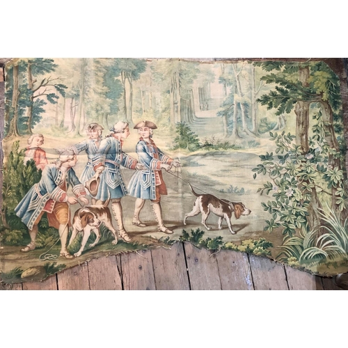 480 - AN EARLY 20TH CENTURY EUROPEAN WALL HANGING TAPESTRY
Dancing peasants, along with an antique painted... 