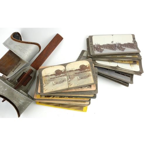 519 - A COLLECTION OF LATE 19TH/EARLY 20TH CENTURY BRITISH  MILITARY  STEREOSCOPIC PHOTOGRAPHIC CARDS
Incl... 