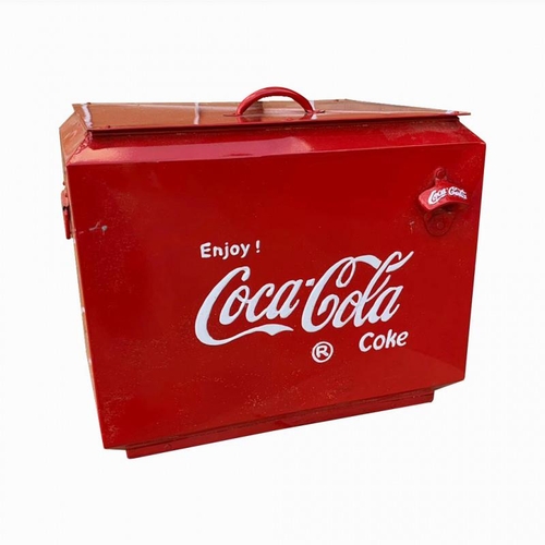 550 - A LARGE ALUMINIUM 21ST CENTURY COCA COLA COOL BOX 
With galvanised steel liner.
(53cm x 47cm x 40cm)... 