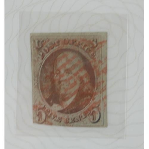 572 - A UNITED STATES 5C BENJAMIN FRANKLIN POSTAGE STAMP, ISSUED 1847
And with The Westminster Mint Philat... 