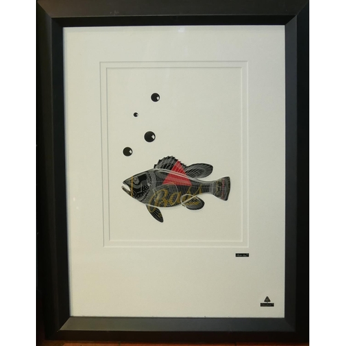 625 - MARTIN ALLEN, A CONTEMPORARY MIXED MEDIA STUDY OF A FISH
Bearing a copyright logo and Cam Art trade ... 