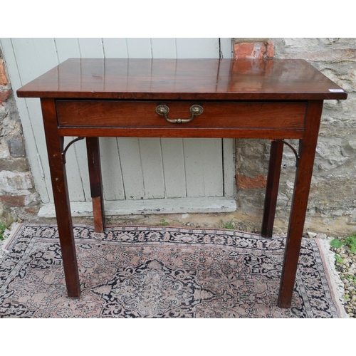 701 - A GEORGIAN CUBAN MAHOGANY SIDE TABLE
With a single drawer, raised on square tapering legs.
(84cm x 4... 