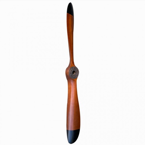 812 - A MAHOGANY AND SILVERED BRASS AEROPLANES PROPELLER BLADE.
(200cm)

Condition: good