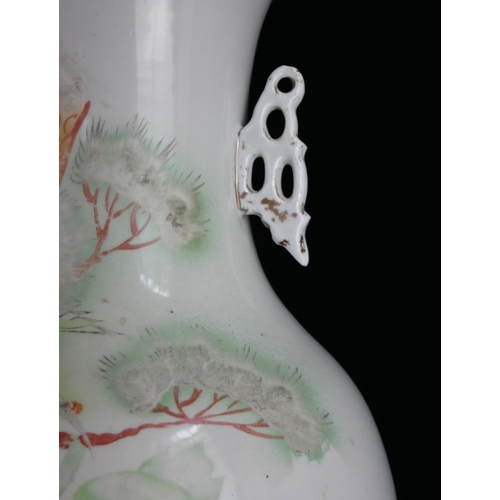 417 - A LARGE EARLY/MID 20TH CENTURY CHINESE
Decorated with flowers and poetry.
(58cm)

Condition: small c... 