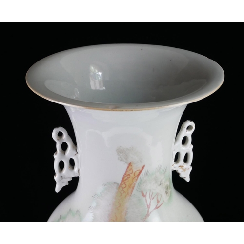 417 - A LARGE EARLY/MID 20TH CENTURY CHINESE
Decorated with flowers and poetry.
(58cm)

Condition: small c... 