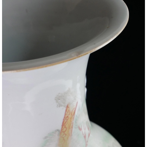 417 - A LARGE EARLY/MID 20TH CENTURY CHINESE
Decorated with flowers and poetry.
(58cm)

Condition: small c... 